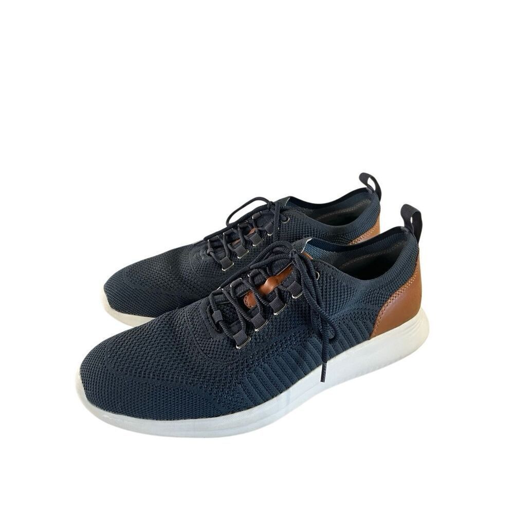 Johnston & Murphy Amherst Knit U-Throat Sneakers Mens 9 Navy